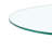 Round Tempered Glass Coffee Table with Golden Metal Base-506843444