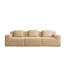 Canapé modulaire sans siège à 3 places, canapé modulaire Cloud avec assise profonde, canapé modulaire moderne à 3 places avec coussins décoratifs Tissu en velours côtelé-1432722932-1432722934-1432722938