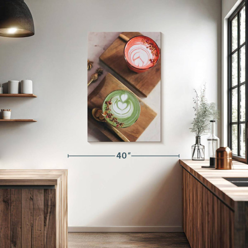 Yarlin Pink And Green Lattes, 39" H x 26" W