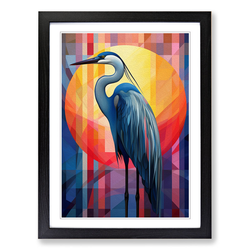 Heron Constructivism - Framed Print