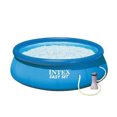 Intex 12ft x 30in Easy Set Above Ground Swimming Pool and Filter Cartridge Pump -  28131EH-WMT