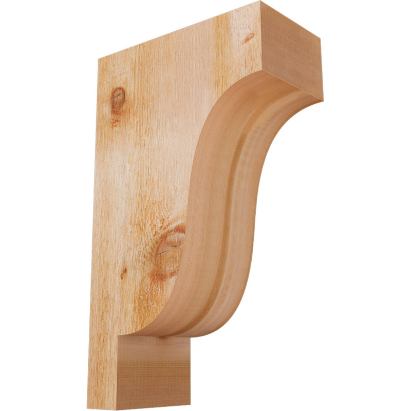 Newport Corbel, H 20 po x l 6 po x P 12 po, Cèdre rouge, Sciage brut