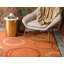 Tapis terre cuite à motif abstrait Lilla-22946895