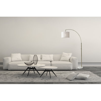 Roger 187cm Marble LED Arched Floor Lamp