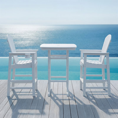 3-Piece HDPE Bar-Height Patio Set