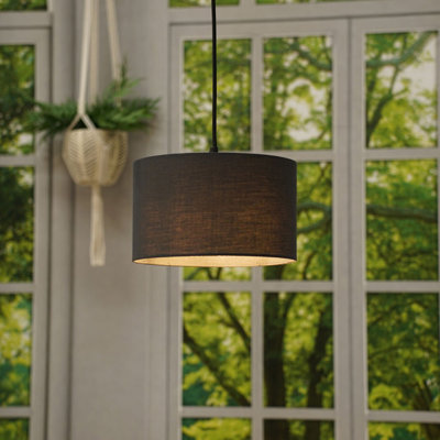 Symya 15cm H Cotton Round Lamp Shade ( Slip-On ) in Cream