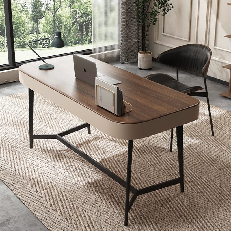 Ensemble de bureau d'écriture rectangulaire et chaise, 30.31" H x 62.99" W x 25.59" D