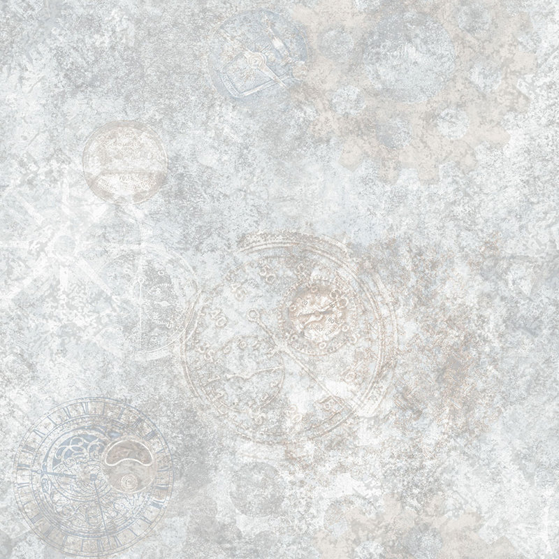 Steampunk Mechanics 10m L x 53cm W Abstract Roll Wallpaper, White