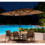Parasol à double face, parasol à double face avec base, parasol de patio avec lumières solaires à DEL