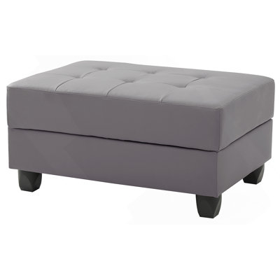 Chic Gray Contemporary Ottoman