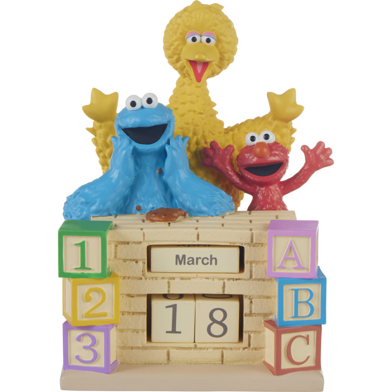 Calendrier perpétuel en résine Sesame Street