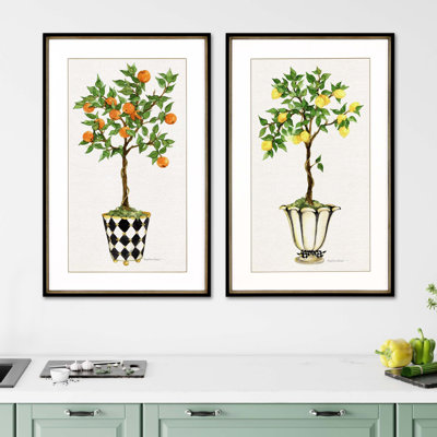 Fruit topiaire - ensemble de 2 reproductions d'art sur papier