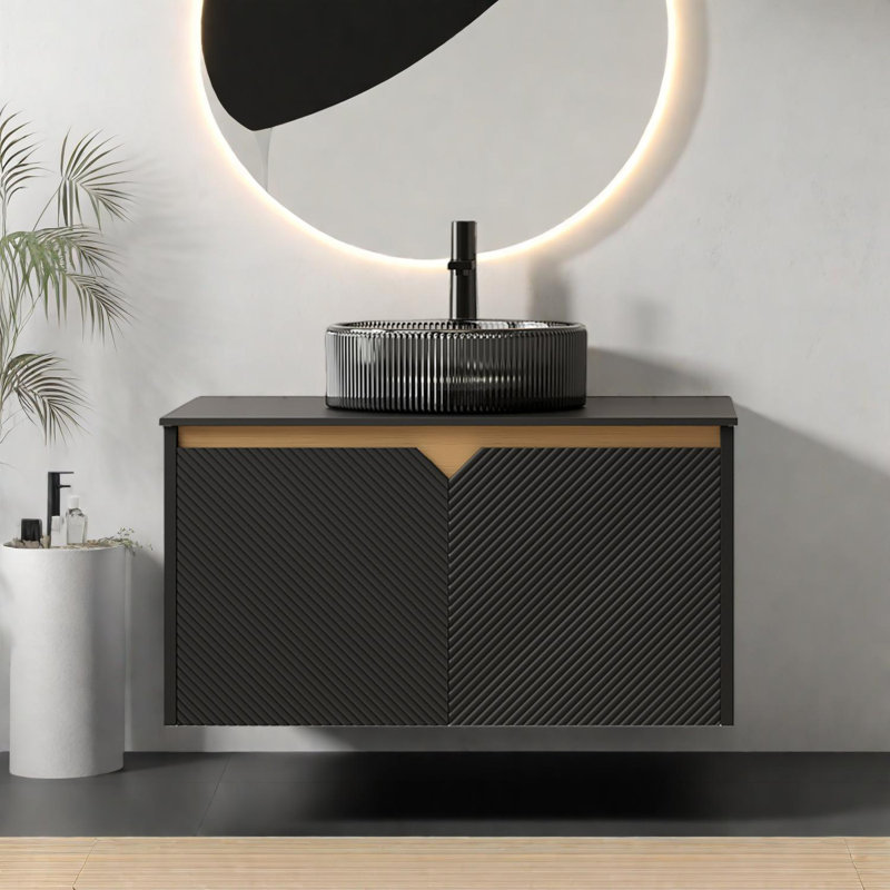 Meuble-lavabo mural 30 po avec lavabo et lavabo mural 30 po