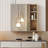 Multi-Function Wood Grain Mirror Cabinet with Storage, Space-Saving Wall-Mounted Design-1508907074