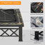 Afreena Square Iron Wood Burning Fire Pit