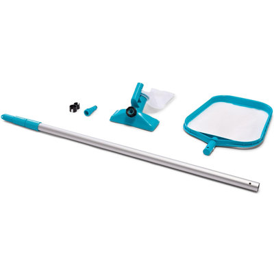 Intex: Pool Cleaning Maintenance Kit - Blue, 94" Telescoping Aluminum Pole, Vacuum Head, Surface Skimmer, Accessories For Above Ground Swimming Pools