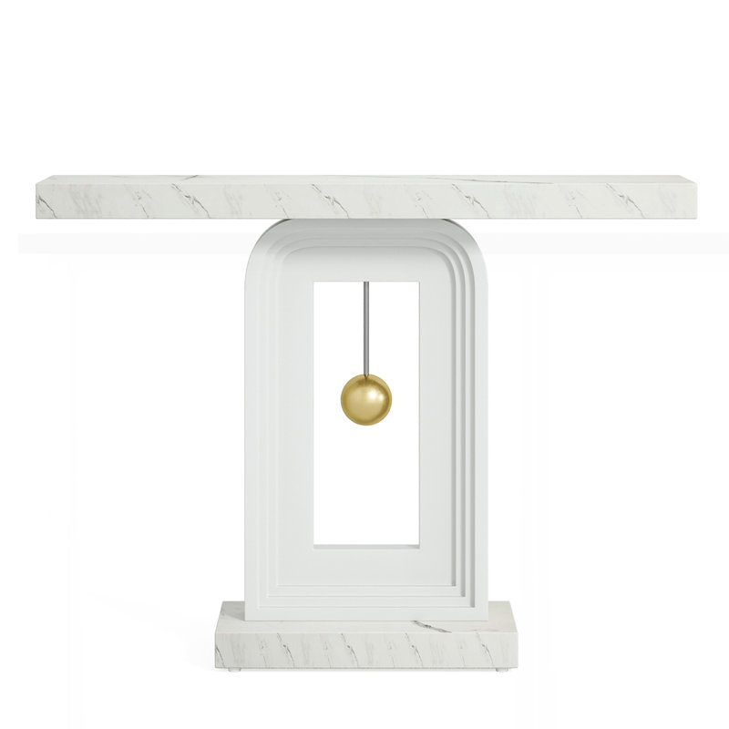 Modern Console Table with Geometric Base