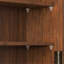 Armoire 24,8 po en verre pour la cuisine, la salle de bain - brun, porte-serviettes, trois pièces de rangement différentes-953270879