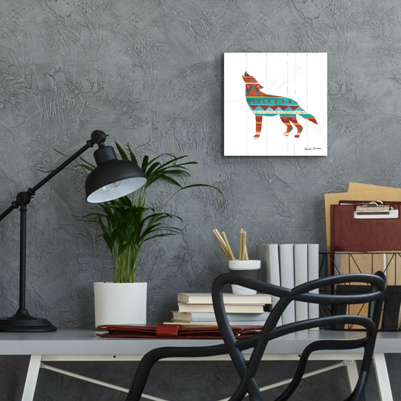  «Southwestern Vibes 6» par Farida Zaman, art mural en verre acrylique, 12 po x 12 po
