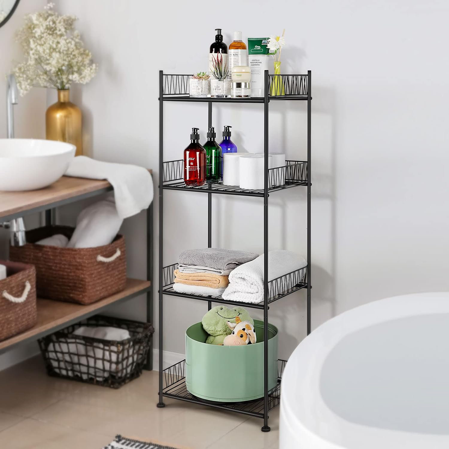 Rebrilliant Mounie 16.7'' W Metal Shelving Unit | Wayfair