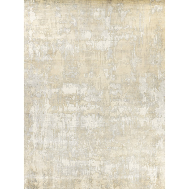 Murano Area Rug, Rectangle 9' x 12', Gold/Ivory