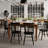 Solid Wood Commercial Grade Dining Table with Turned Legs-507436985-507436984