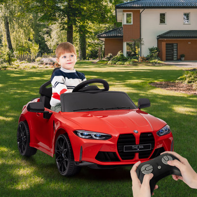 Voiture 12V pour enfants, voiture sous licence à piles avec télécommande, 3 vitesses, lumière DEL, klaxon, musique, voiture pour enfants