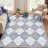 Machine Washable Rugs Distressed Trellis Rug for Living Room Non Slip Stain Resistant Carpet Modern Checkered Farmhouse Floor Cover-382196922