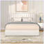 Grand lit plateforme tapissier Grimona Anda Ivory