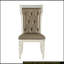 Ensemble de 2 chaises d'appoint rembourrées à dossier capitonné en cristal Glamour, finition champagne, pour 2 salles à manger élégantes
