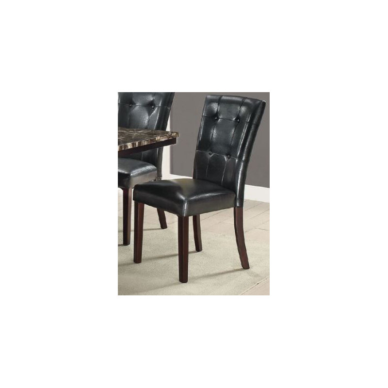 Chaise de salle à manger rembourrée Upshaw, Noir