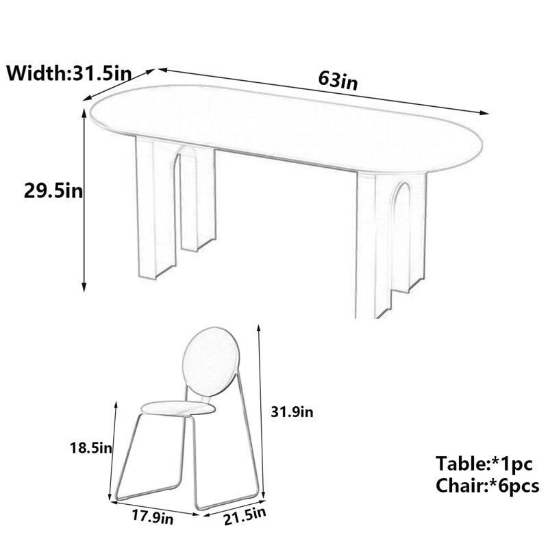 Table de roche rétro crème, forme ovale, plateau en ardoise Tech, 29.5"H x 63"L x 31.5"W