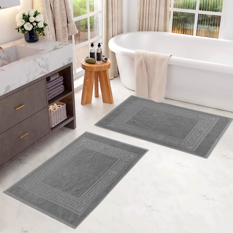 Tapis de bain 2 pièces Subra, Argent argent