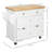 Kitchen Island On Wheels, Rolling Cart With Rubberwood Top, Spice Rack, Towel Rack And Drawers For Dining Room-981360409