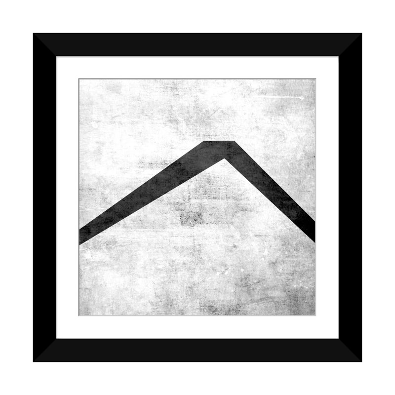 «The Type Caret-B and W Scuff», impression sur toile tendue, H 16 po x l 16 po x P 1 po, Papier d'art encadré noir, Blanc