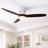 AuraVista 52" Modern 3-Blade Ceiling Fan with Light Kit & Remote Control – Flush Mount for Sleek, Space-Saving Design-123818173-123818175