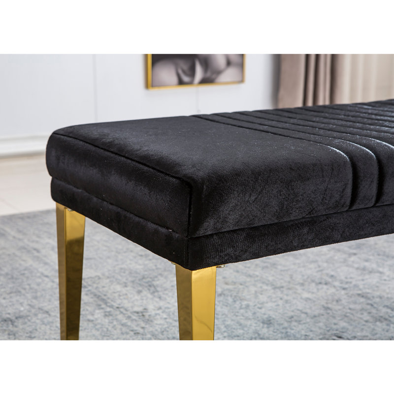 Banc de rangement Brossard, Noir
