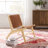 Saoirse Faux Leather Wood Accent Lounge Chair-100028711-100030976