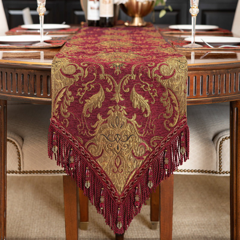 Damask Table Runner, 90'' x 13''