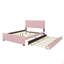 Grand lit escamotable avec tablettes de rangement et tiroirs, gris
