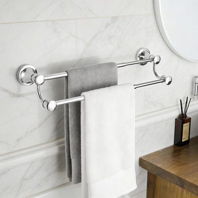 Adjustable Retractable 15-27 Inches Stainless Steel Bathroom Towel Bar