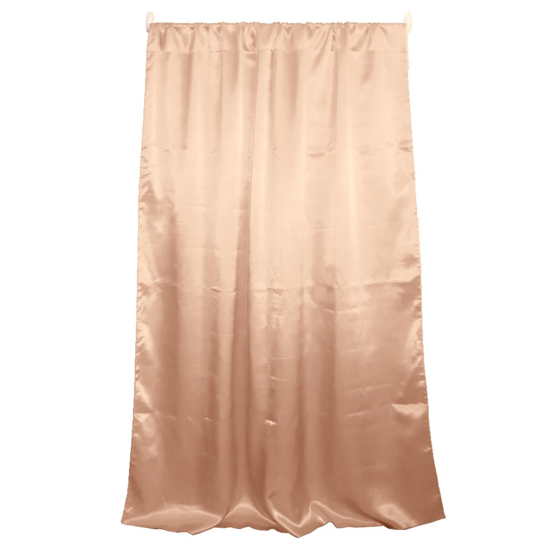 Dafni Semi Sheer Curtain Single Panel, 58" W x 72" L, Peach