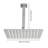 Rainfall Shower Head For Bathroom - Stainless Steel, Brushed Nickel, 16" Square, 2.5 Gpm, Water Saving, Self Cleaning Nozzles Steel Showerhead High Rainfall, 16X16,-121169507