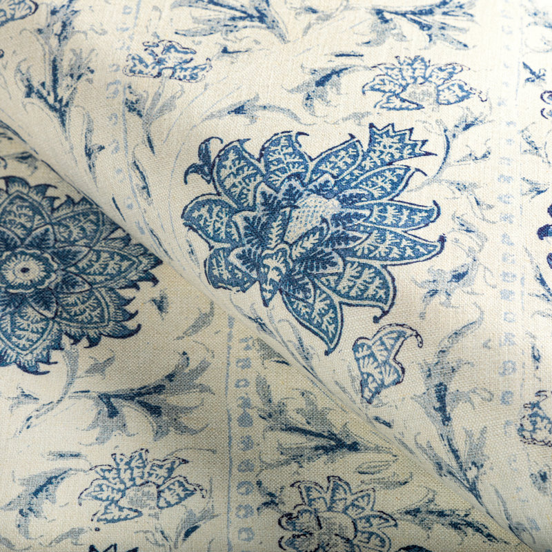 Calico Vine Fabric, Porcelain