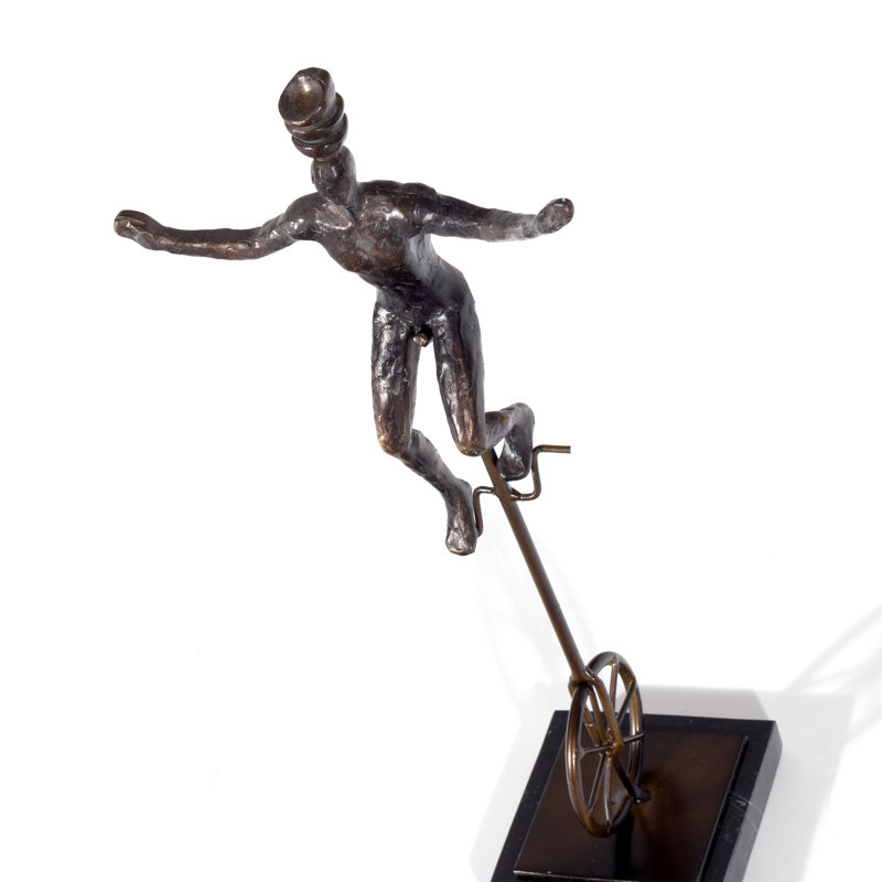 Sculpture de table 16 po bronze en résine