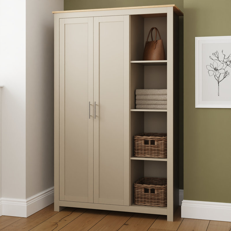 Particle Board / Chipboard Wardrobe, Cream