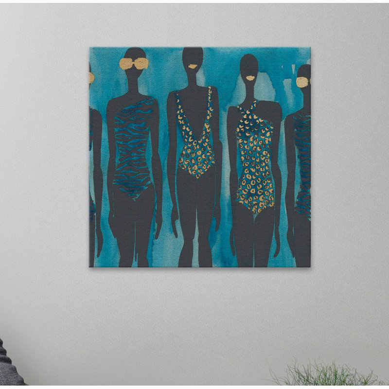 Bikini Class II - Wrapped Canvas Painting, 30 cm H x 30 cm W x 4 cm D