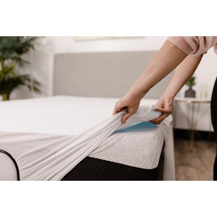 Twin Extra Long (XL) Bamboo Mattress Protector - Waterproof Fitted Sheet Mattress Cover Hypoallergenic Premium Quality Soft Pad Protects from Dust, Al