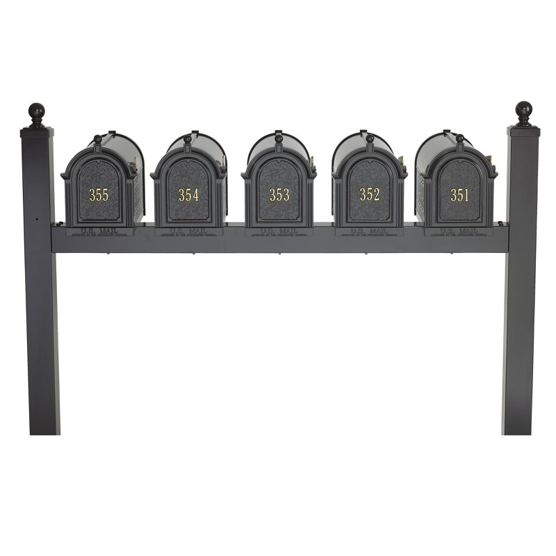 Mailbox with Post Included, Yes, Black
