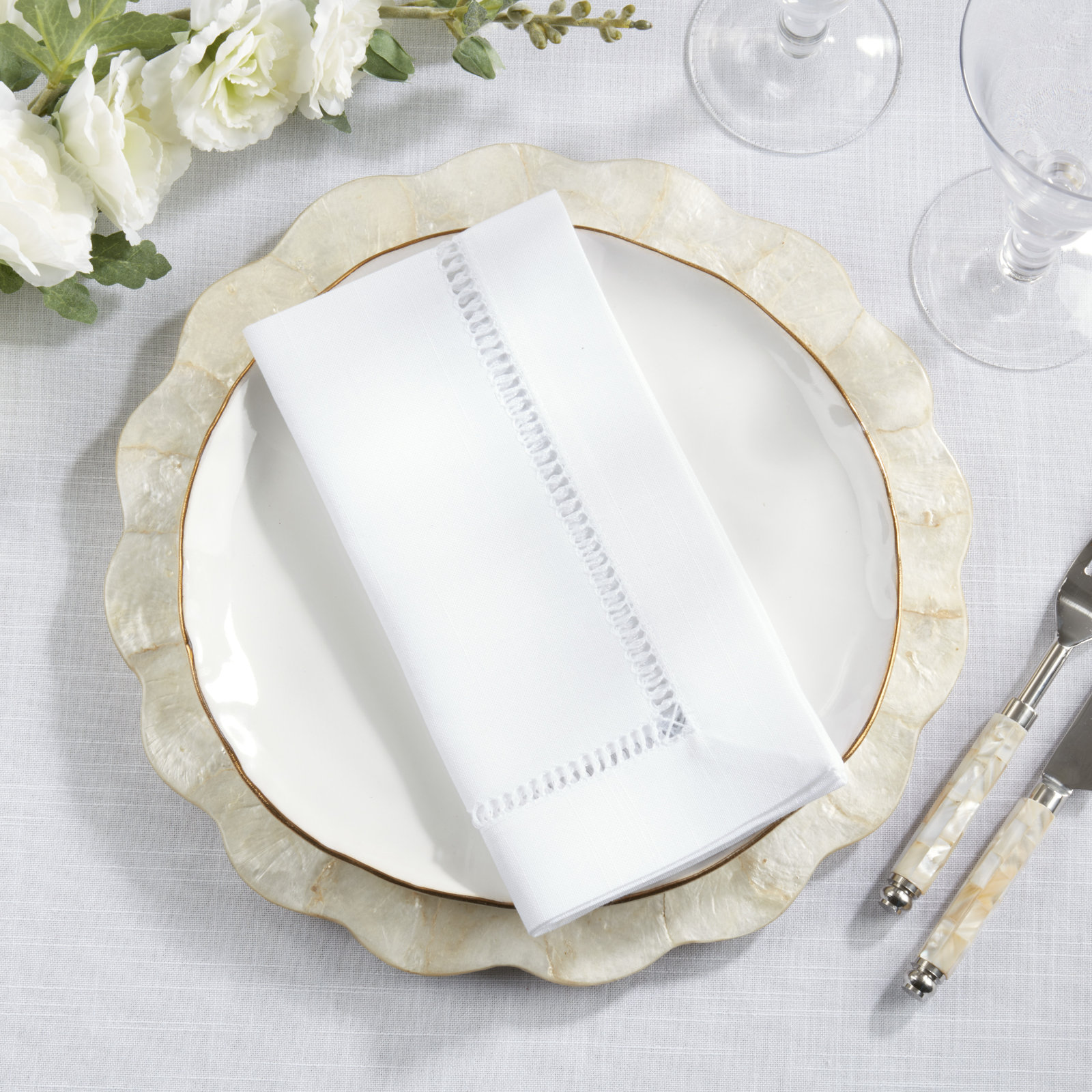 Cowen 20" Napkin, White, 20" Square